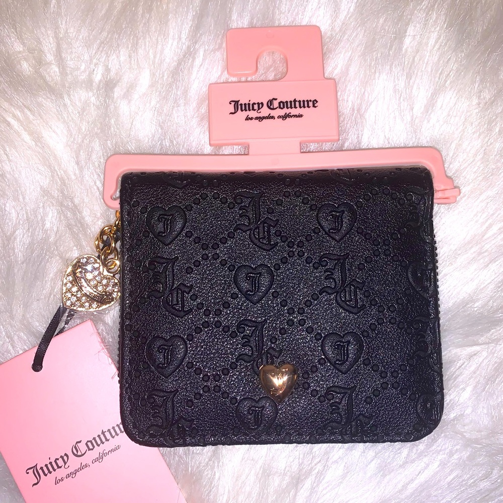 NEW!!!! JUICY COUTURE BLACK DEBOSSED LICORICE WALLET
